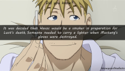 knowyourfmafacts:  Fact #29 I guess being a smoker can be helpful