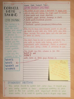 reviseordie:  A little guide to the ‘Cornell Note Taking’