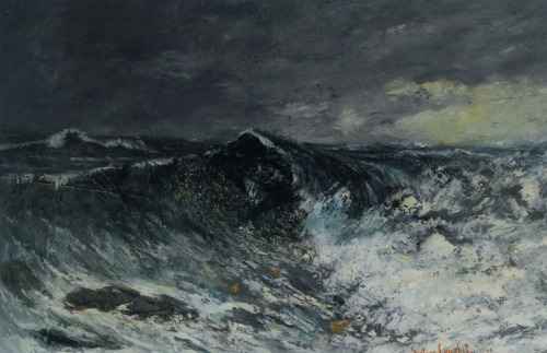 artist-courbet:  The Wave, 1866, Gustave CourbetMedium: oil,canvashttps://www.wikiart.org/en/gustave-courbet/the-wave-1866
