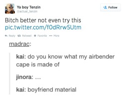 sarafinapeclar:  the @actual_tenzin twitter feed is too much