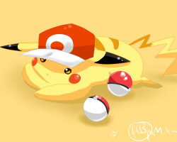 animatormx:animatormx:  Pikachu With Reds Hat by AnimatorMX 