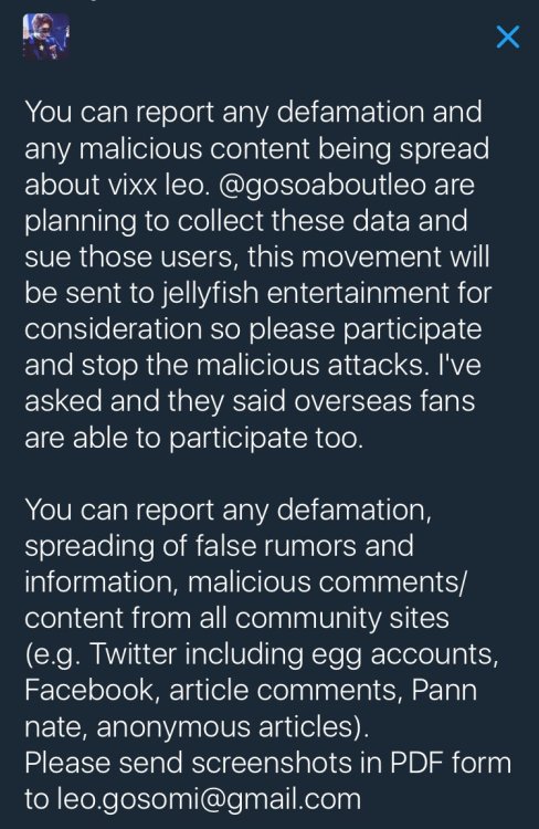 thevixxforest:  please help gather these malicious contents being said about leo (and vixx) and send them to gosoaboutleo | via. J_TW1110 