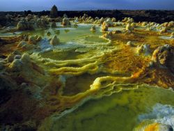 voulx:  Danakil desert. Dallol, Ethiopia  Located in a region
