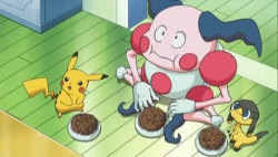 butt-berry:  Something about Ash’s mum forcing Mr Mime to sit