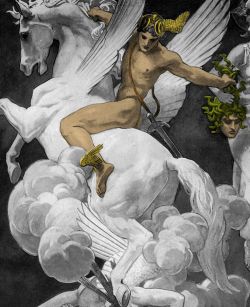 brentcorrigan-museum:   Perseus on Pegasus Slaying Medusa John