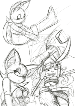 Some warm up doodles for the evening. I was suppose work on something