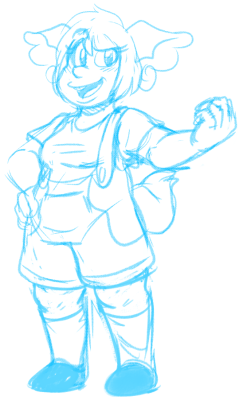 attempt at an audino gijinka. i dont like all the bunne gijinkas