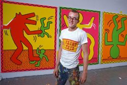   Keith Haring / Photographed in his Studio by Allan Tannenbaum