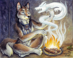 wolfkinz:  Alphus Shaman - by SilentRavyn This is stunning!~