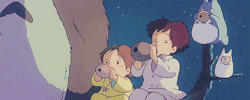 mochichou:    Playing the ocarina with Totoro   