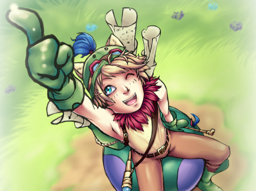 mimbrariart:  Teemo gijinka. Colaboration with @justsylartI did sketch and lines. Syl did the color.   Collab I did with @mimbrariart a few years ago! Teemo gijinka, he is a cutie~~