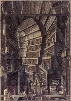 magictransistor:Érik Desmazières, The Library of Babel (Aquatints