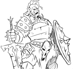 megawaffle:orcish sword lady