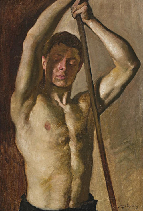 antonio-m:  Hugh Ramsay,  Man with Staff (1894-1900), oil on