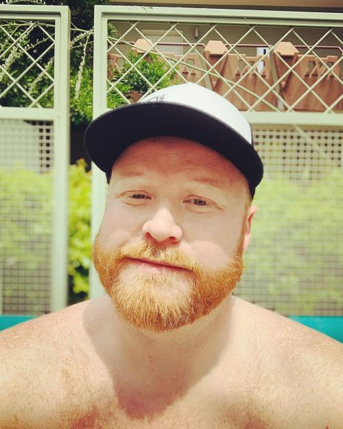 wbjerke:  Pool day!! #menofarizona #gettingsomecolor #ginger