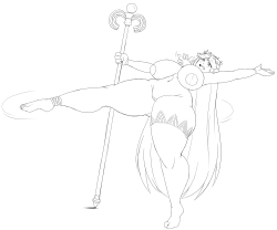 overlordzeon:So I drew Palutena doing her pole dance from Smash,