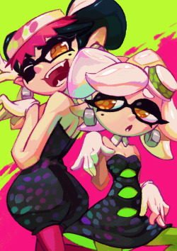 koidrake:    Been wanting to draw the Squid sisters for a long