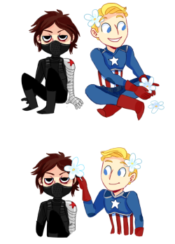 theappleppielifestyle:  butterpaint:  friends reunite.   #bucky