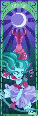 Third Bookmark!! Artemis Goddess of the Hunt and the Moon!! More