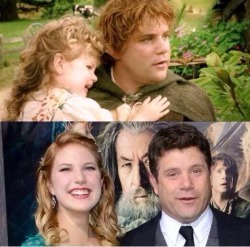 stunningpicture:Sean Astin with his daughter in Return of the