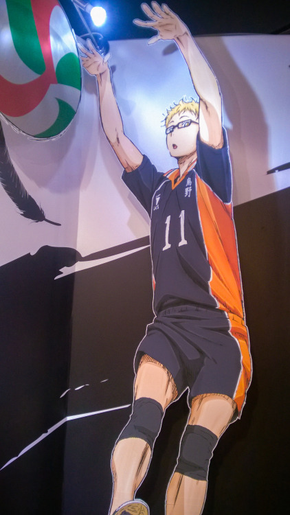 nimbus-cloud:  Went to the Haikyuu gengaten at Tokyo Skytree~ Â Man it was actually a really huge gallery (couldnâ€™t take pictures of the gallery portion, so enjoy the life-size cardboard cut-outs of your favorite volleyball nerds). Â  