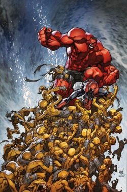 ferrisblueller:  Spider-Man & Red Hulk by Joe Madureira.