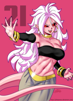 I love this design so much.You can also check it out here:https://johnjoseco.deviantart.com/art/Android-21-727020986
