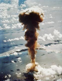 historicaltimes: Operation Crossroads. Aerial view of mushroom