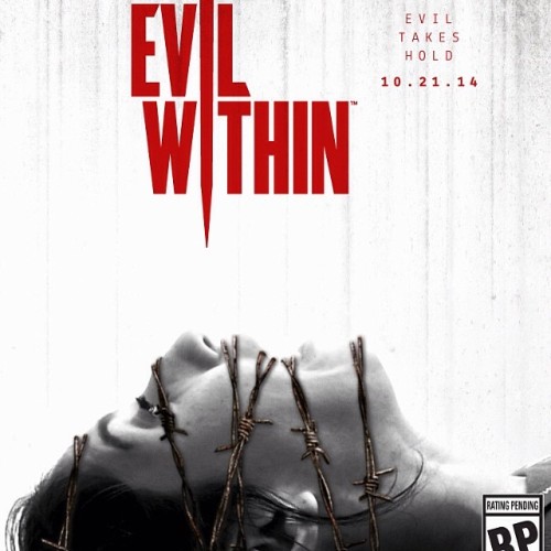 The Evil Within the barbed wire on my face! #e3  (at E3 Expo 2014)