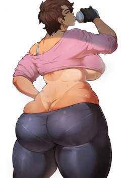 jujunaught:    Commission of OC tabitha. sweaty, prime, and you