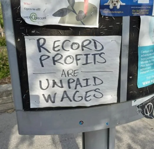 thoughtportal:  record profits are unpaid wages