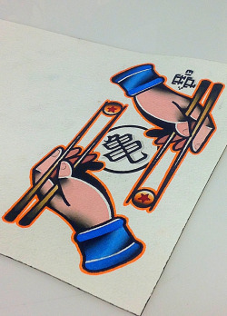 perjtattoo:  Painted some more dragonball flash. Follow me on