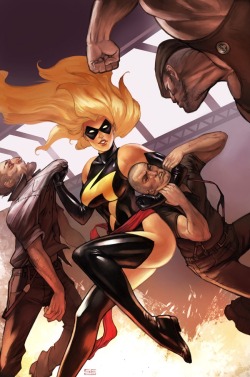 comicbookartwork:  Ms. Marvel by Simon Eckert