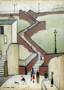 canvasobsession-deactivated2013:  Laurence Lowry The Steps 