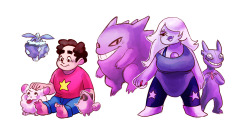 thecreepy:  crystal gems garnet, amethyst & pearl (and steven)