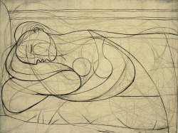 the-cheese-standsalone: gatakka: Pablo Picasso - Femme Nue Couchée