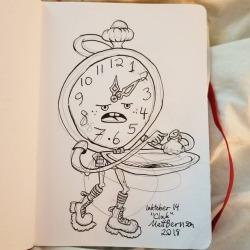 Inktober 14 “Clock”  #clock #ink #art #drawing #ensso 