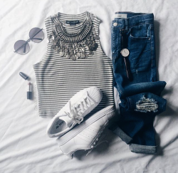 thestyle-addict:  Striped Top» Pants»  