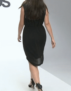 plussizeebony:  Chloe Marshall in Junarose Waisted Dress With Lace Insert Detail