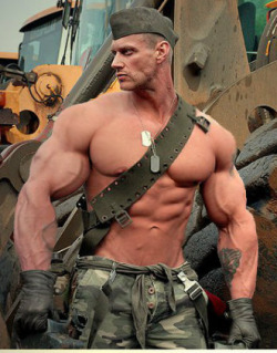 rippedmusclejock: Bulletproof, testosterone-driven musclesoldier.