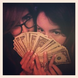 Me n the homegirl @timeismeow makin it rain on these butts 