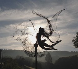 Whimsical creativity (the beautiful twisted-wire sculptures of