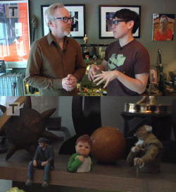 fuckyeahmythbusters:  Adam Savage with his 3D-Printed Memes.