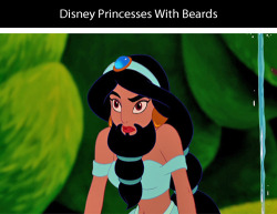 thatsthat24:  tastefullyoffensive:  Disney Princesses With Beards