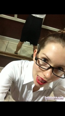 Lip licking seXretary :) http://www.lelulove.com #glasses #lipstick