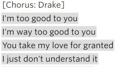 genius-lyrics:  Drake - Too Good feat. Rihanna