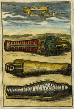 humanoidhistory:  Egyptian mummies illustrated in a 1683 edition