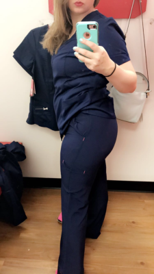 Trying on new scrubs for my new job(; let me know what you think