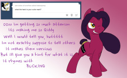 taboopony:  It also rhymes with chucking and sucking… thought