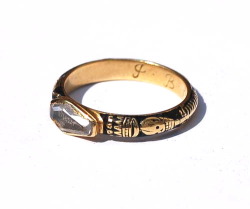 wanderthewood:  18th c. Skeletal coffin ring A rare example